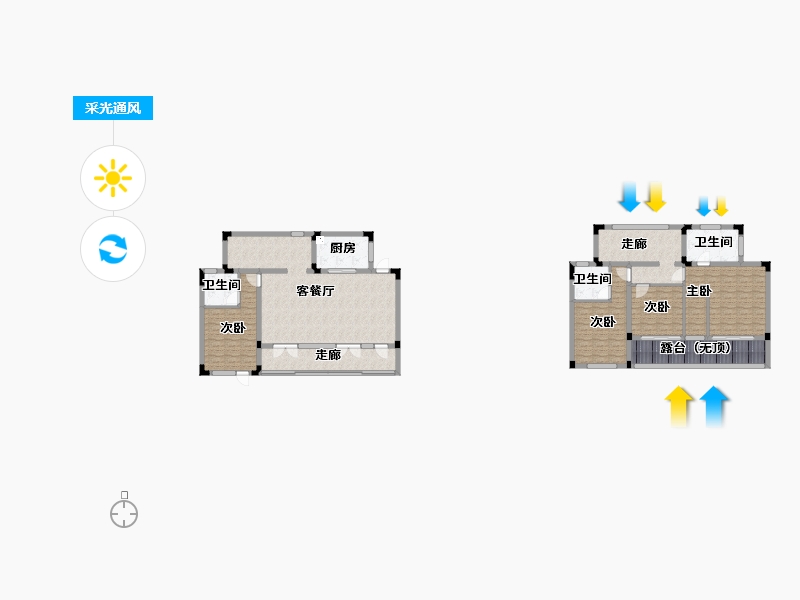 湖南省-长沙市-桃李春风-163.65-户型库-采光通风