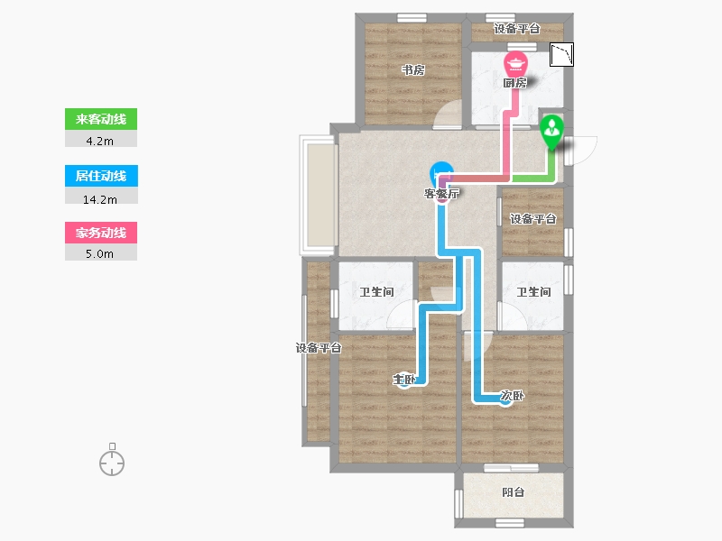 浙江省-湖州市-东宸府-75.08-户型库-动静线