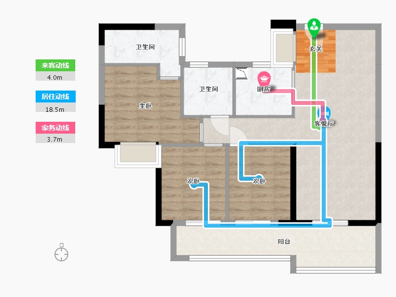 广东省-东莞市-保利滨湖堂悦-86.83-户型库-动静线