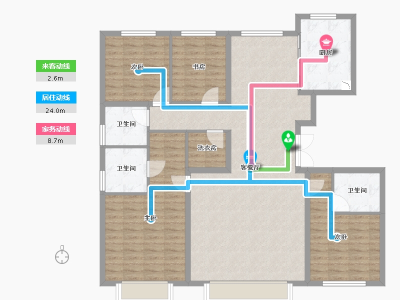 北京-北京市-北京城建・府前龙樾-124.77-户型库-动静线