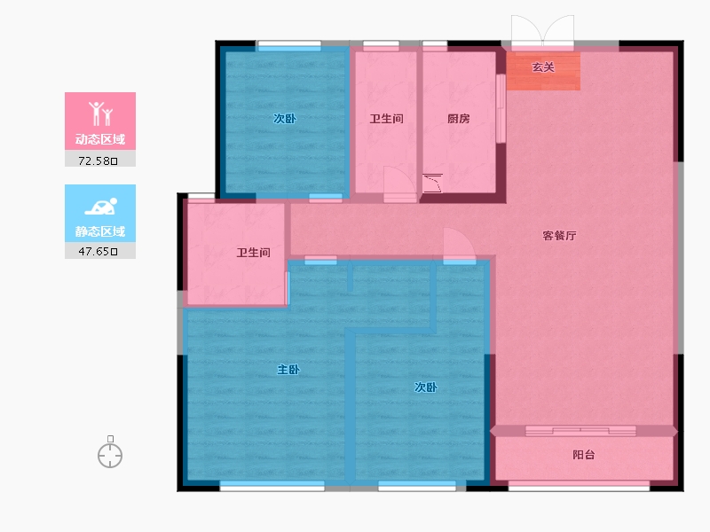 河北省-石家庄市-长安金茂府-107.99-户型库-动静分区