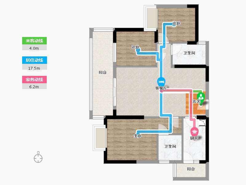 广东省-惠州市-华洪・明珠花园-84.18-户型库-动静线