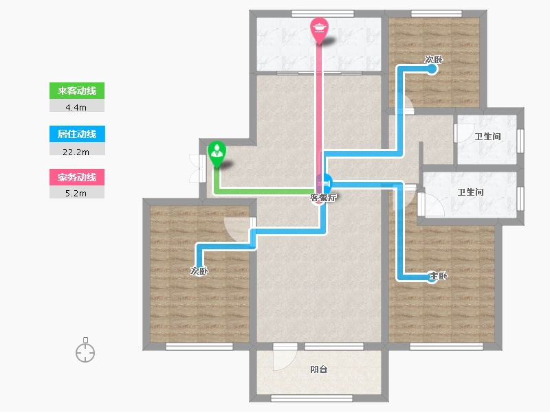 山东省-青岛市-观澜文苑-113.00-户型库-动静线