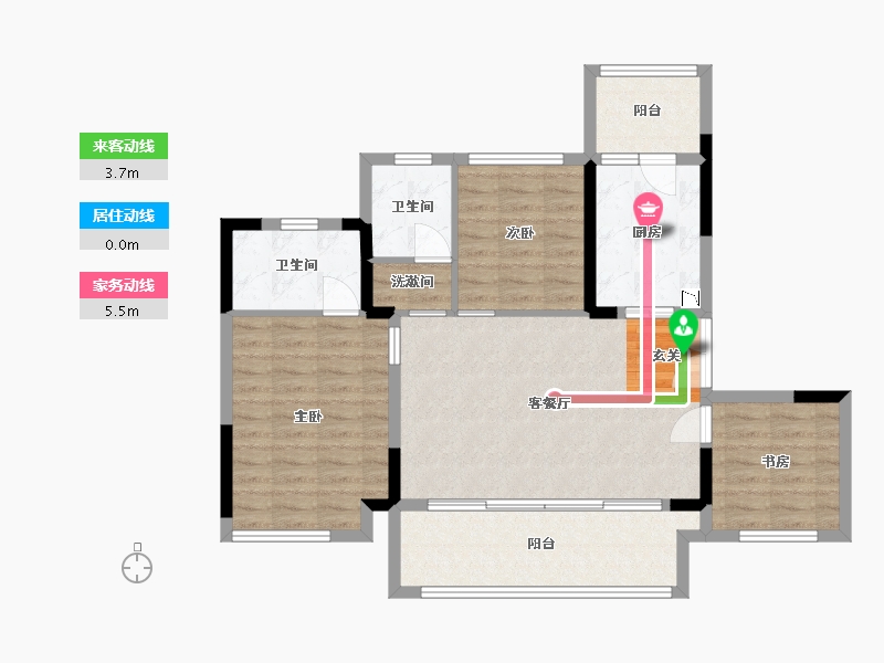 四川省-成都市-中粮天府智慧城-89.66-户型库-动静线