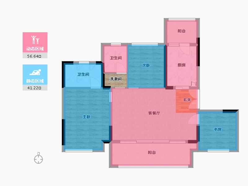 四川省-成都市-中粮天府智慧城-89.66-户型库-动静分区