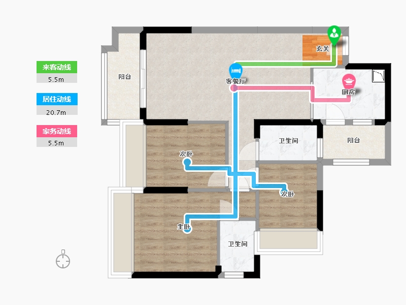 广东省-惠州市-海伦悦山居-79.35-户型库-动静线