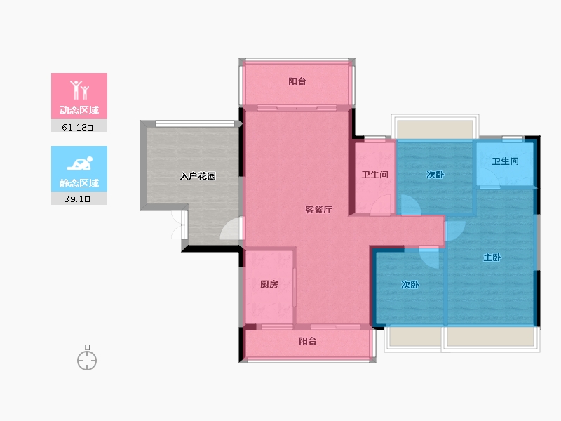 湖南省-郴州市-林邑翰庭-104.34-户型库-动静分区