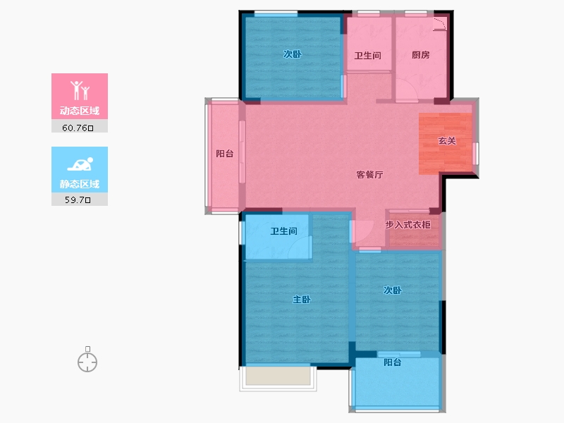 江苏省-扬州市-星地雅苑-108.00-户型库-动静分区