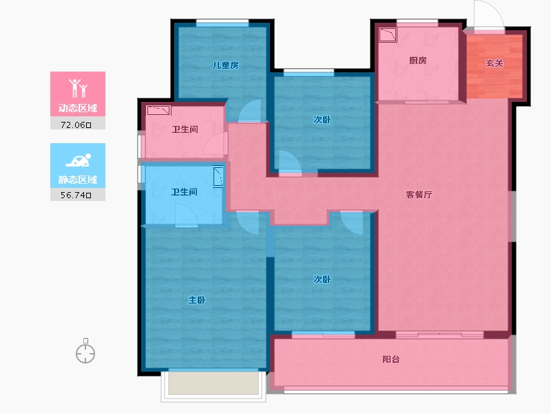 浙江省-温州市-君悦339-114.40-户型库-动静分区