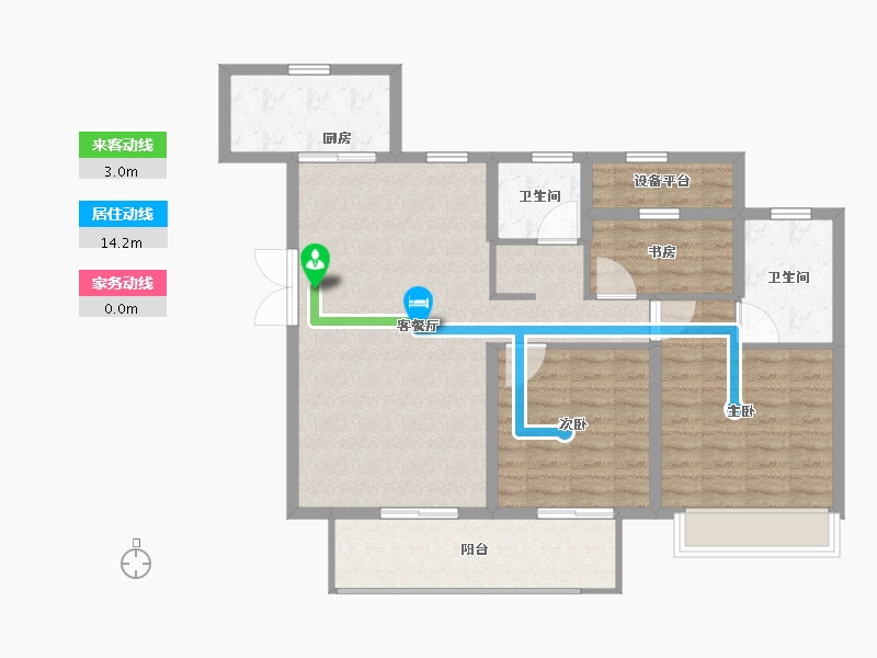 浙江省-绍兴市-崧城一品-100.00-户型库-动静线