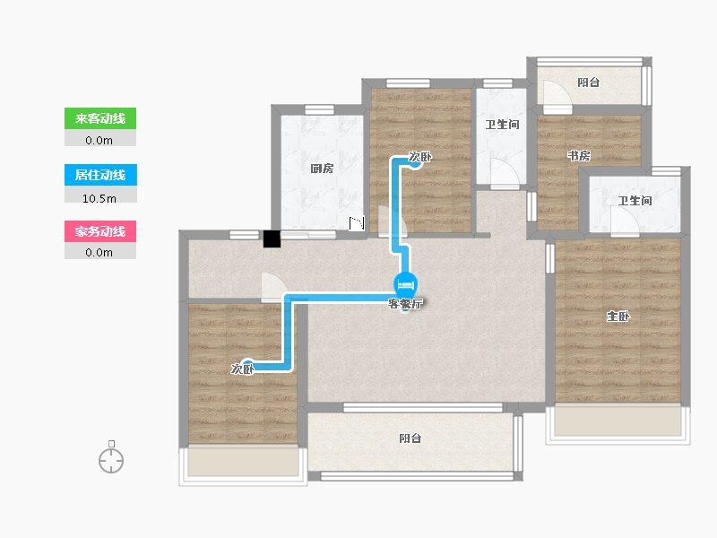 江苏省-苏州市-碧桂园云栖隐山-95.91-户型库-动静线