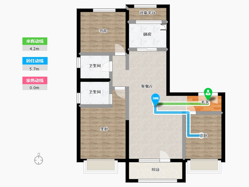 河北省-石家庄市-弘石湾・尚府-92.80-户型库-动静线