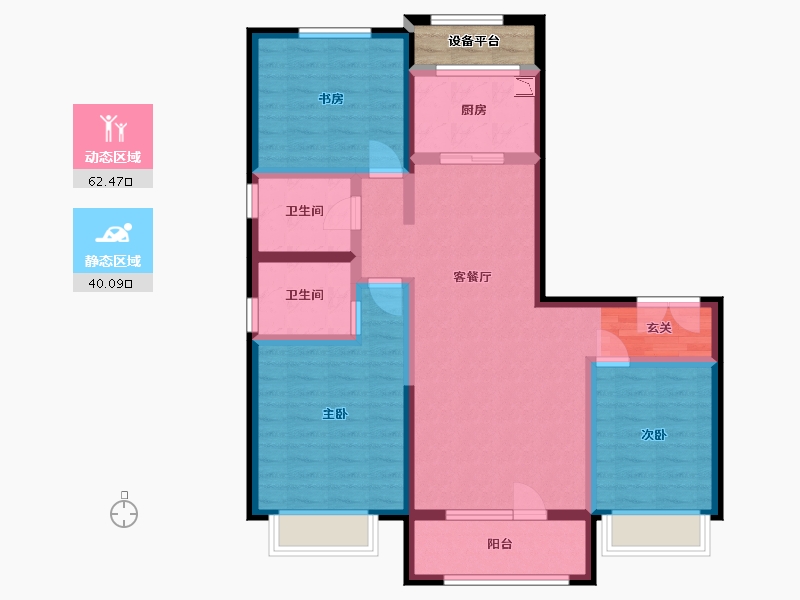 河北省-石家庄市-弘石湾・尚府-92.80-户型库-动静分区