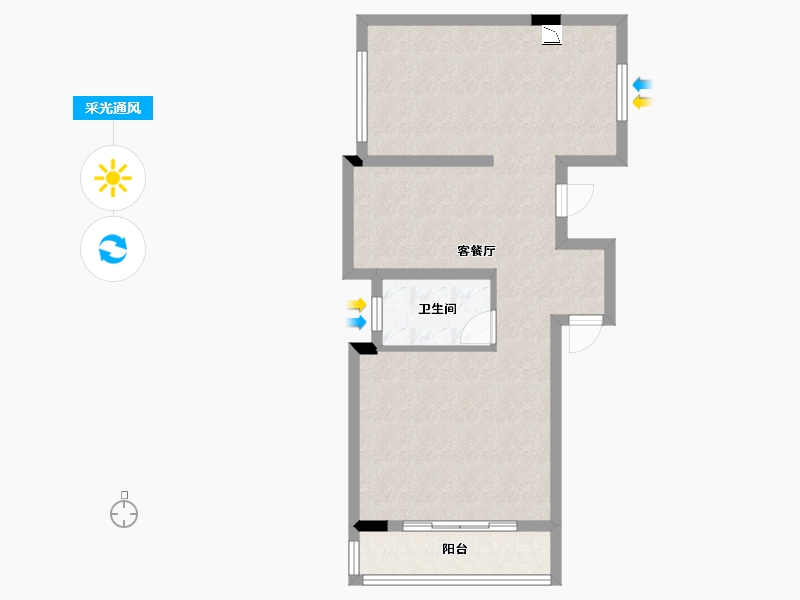 广西壮族自治区-桂林市-桂林山水里-62.47-户型库-采光通风