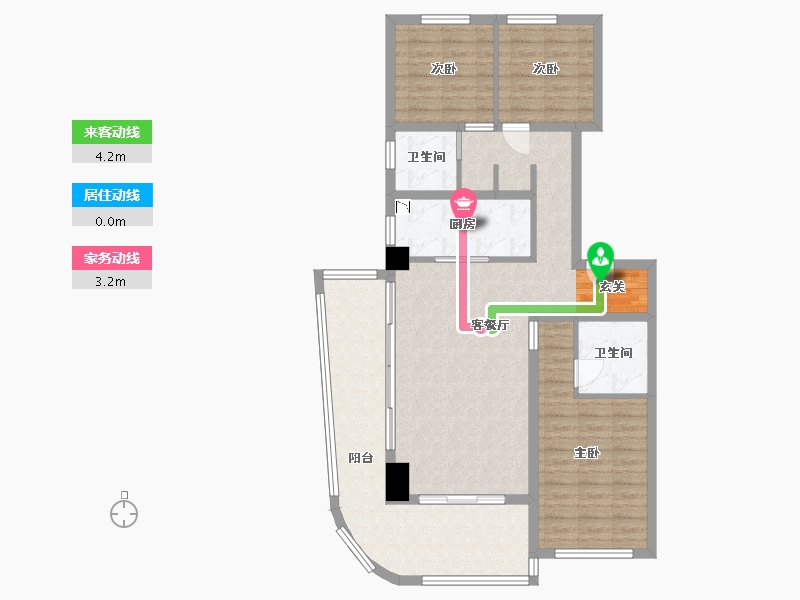 河北省-石家庄市-长安润江壹号-100.12-户型库-动静线