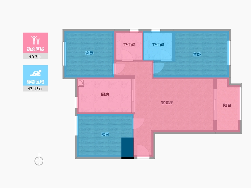 河北省-邢台市-上东首府-81.44-户型库-动静分区