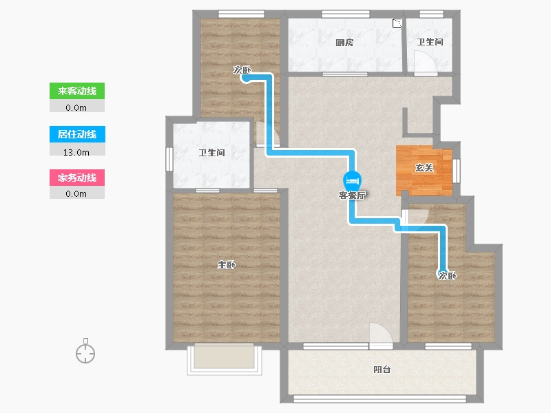 河北省-石家庄市-龙湖九里晴川-104.83-户型库-动静线