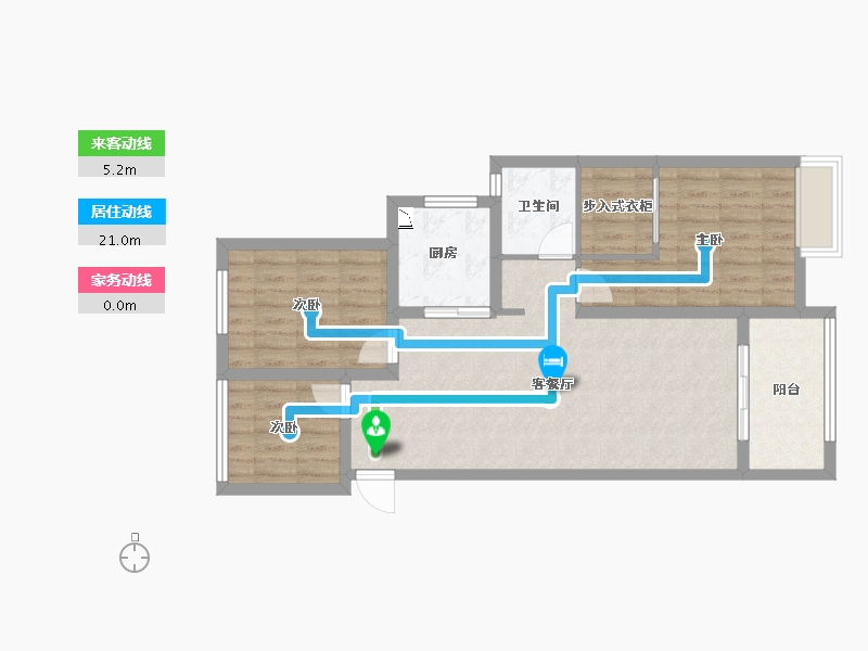 江苏省-苏州市-三水萧林-78.47-户型库-动静线