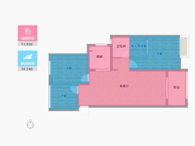 江苏省-苏州市-三水萧林-78.47-户型库-动静分区