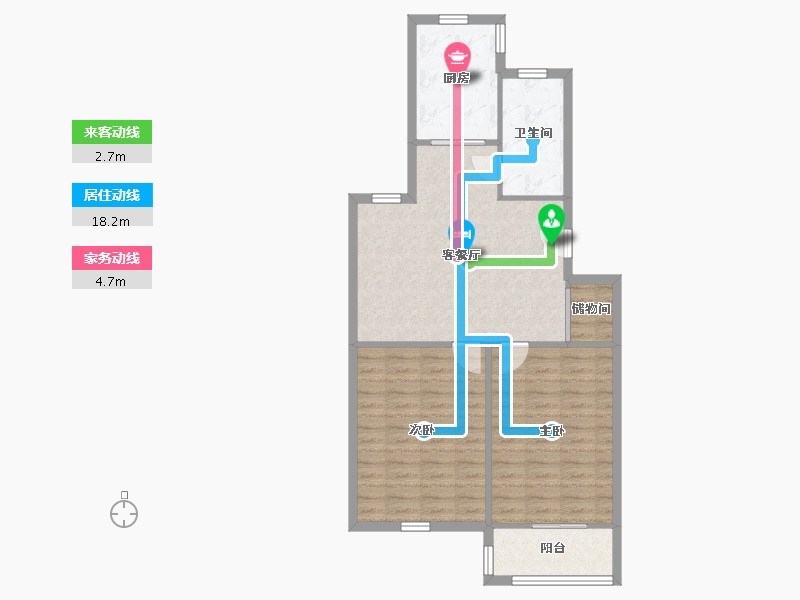 江苏省-南通市-新港花苑-78.88-户型库-动静线