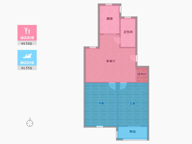 江苏省-南通市-新港花苑-78.88-户型库-动静分区