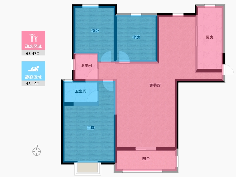 河南省-新乡市-忆通未来城-104.00-户型库-动静分区