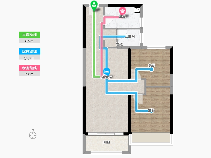 河南省-郑州市-亚星环翠居-68.00-户型库-动静线