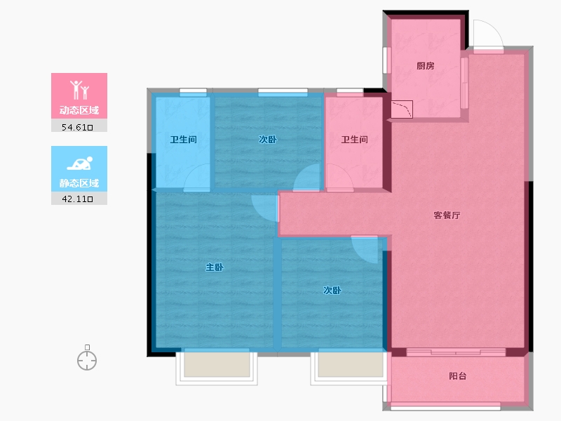 湖南省-长沙市-阳光城溪山悦-87.01-户型库-动静分区