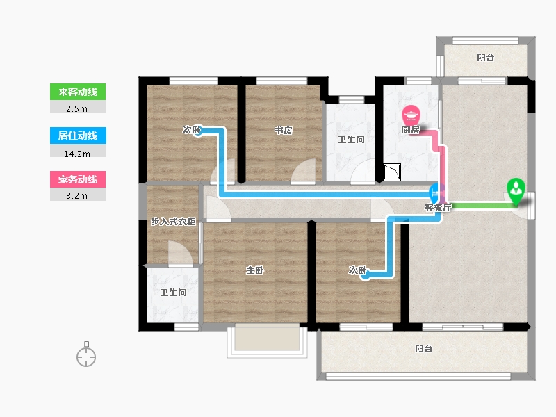 福建省-漳州市-世贸诚品-95.00-户型库-动静线