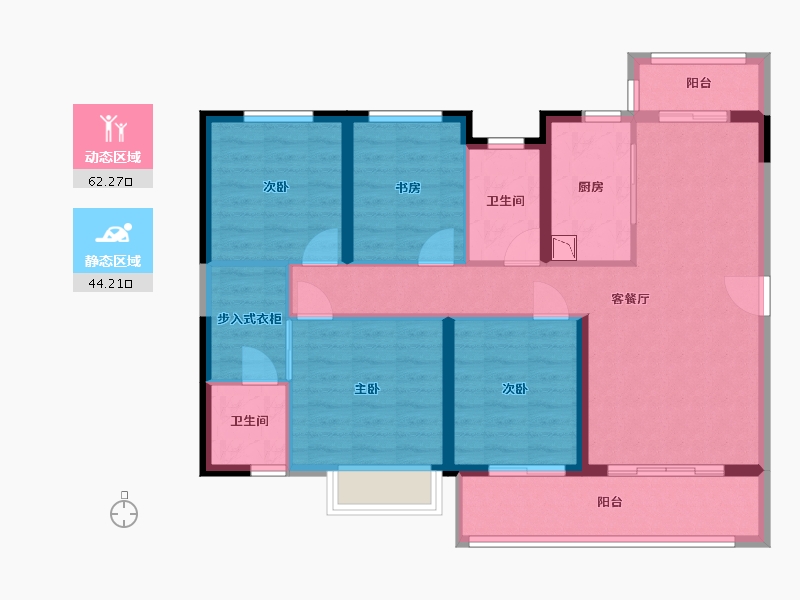 福建省-漳州市-世贸诚品-95.00-户型库-动静分区