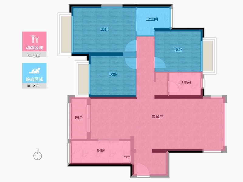 广东省-佛山市-三水万达广场-91.31-户型库-动静分区