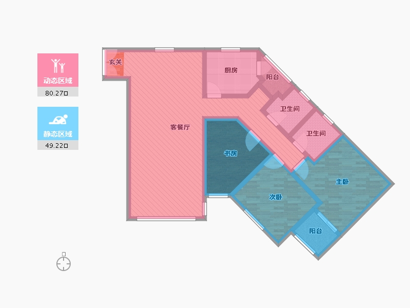 上海-上海市-中远两湾城-113.00-户型库-动静分区