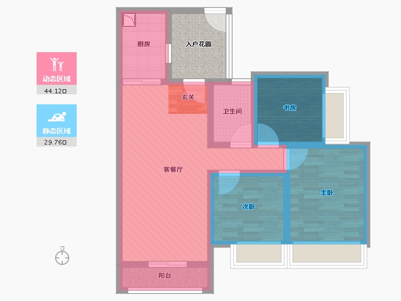 广东省-广州市-亚运城5号-68.86-户型库-动静分区