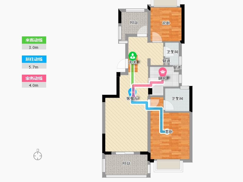 浙江省-杭州市-首开德胜上郡-75.03-户型库-动静线