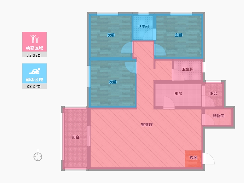 四川省-泸州市-通滩老街-97.35-户型库-动静分区