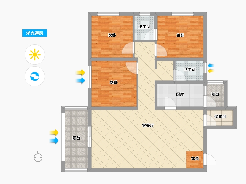 四川省-泸州市-通滩老街-97.35-户型库-采光通风