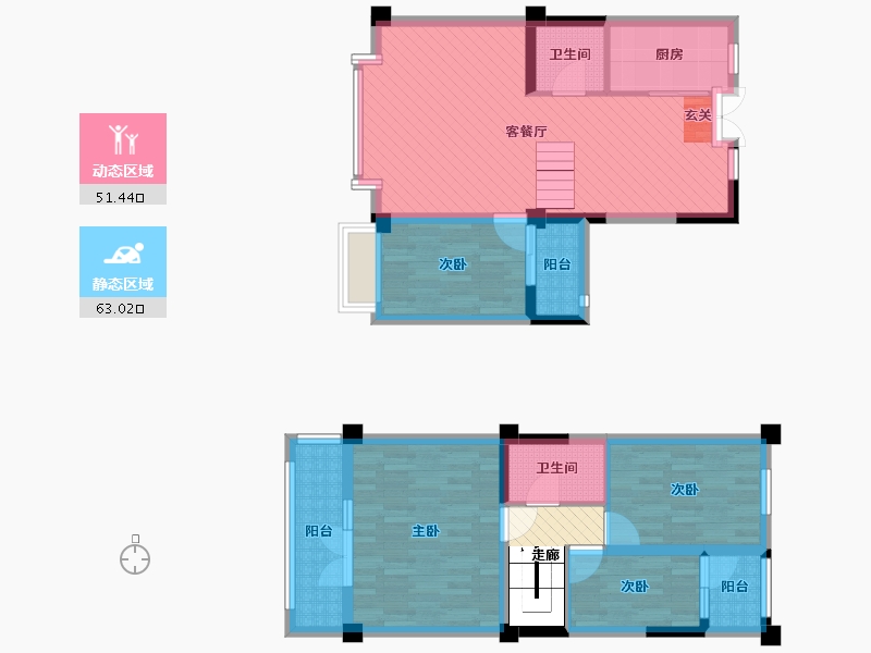 云南省-昆明市-丽水天锦-105.12-户型库-动静分区