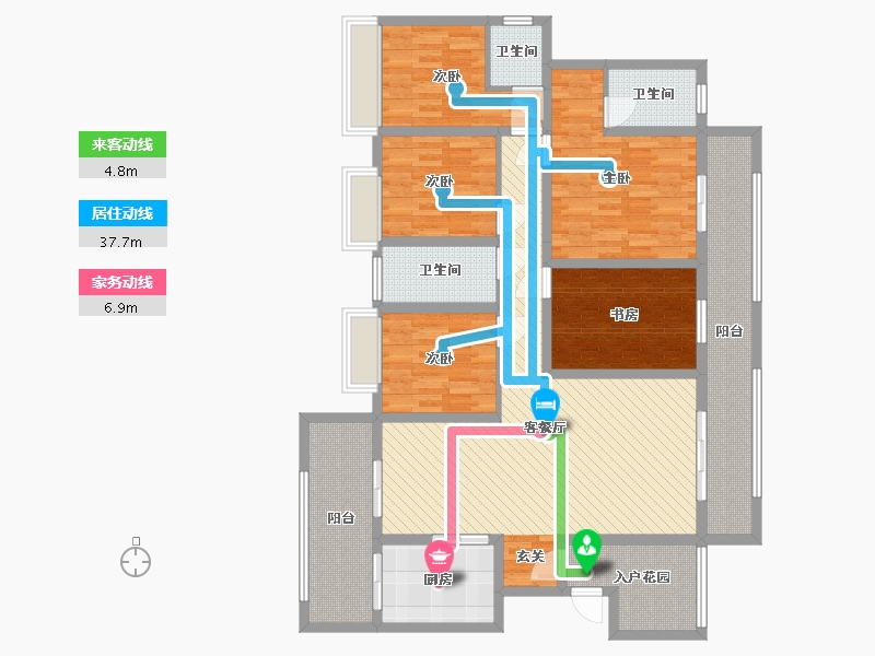 贵州省-黔南布依族苗族自治州-锦美(河畔阳光)-142.94-户型库-动静线