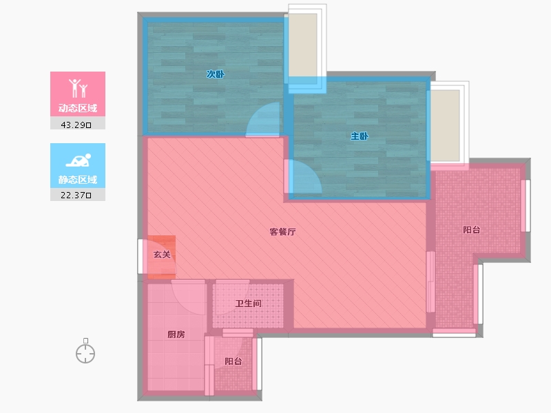 重庆-重庆市-象屿两江公元-57.11-户型库-动静分区