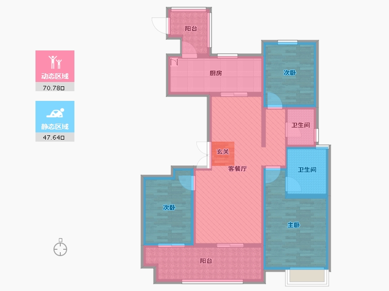 陕西省-铜川市-英伦小镇-102.62-户型库-动静分区