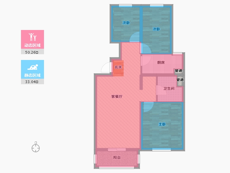 北京-北京市-紫峰九院-73.50-户型库-动静分区