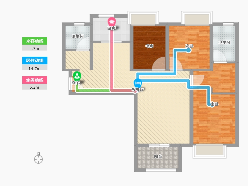 河南省-驻马店市-新区商业广场-88.00-户型库-动静线