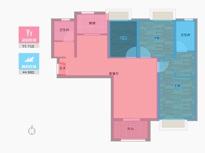 河南省-驻马店市-新区商业广场-88.00-户型库-动静分区