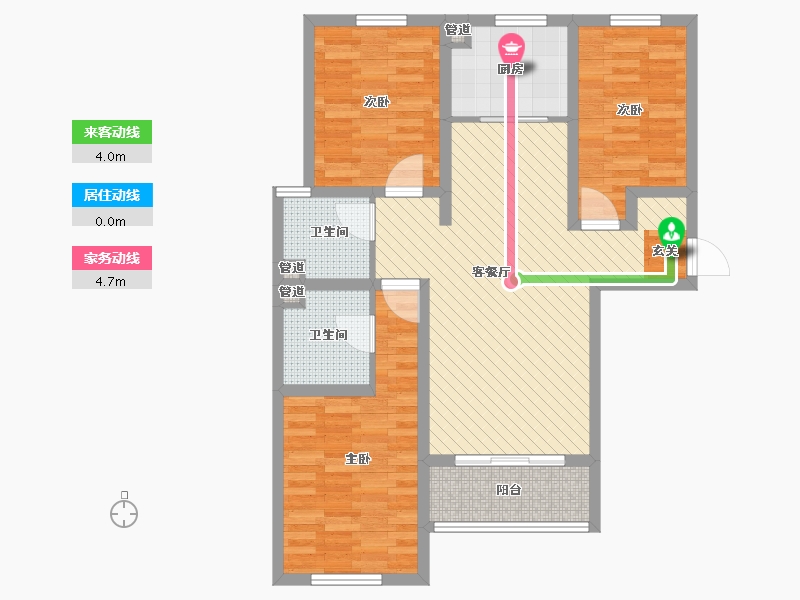 河北省-衡水市-安平县中心嘉苑-83.80-户型库-动静线