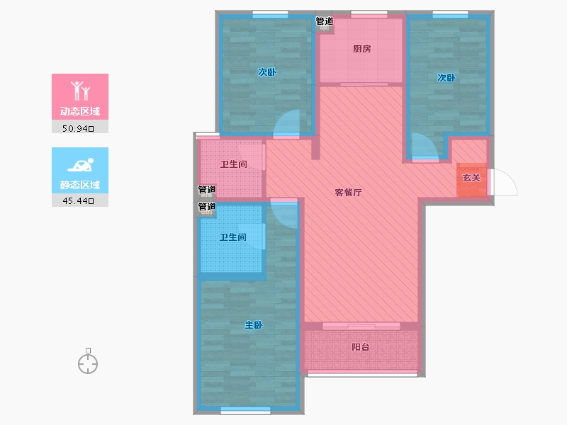 河北省-衡水市-安平县中心嘉苑-83.80-户型库-动静分区