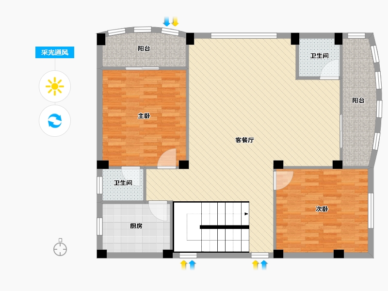 广东省-东莞市-东莞市洪梅镇-115.80-户型库-采光通风