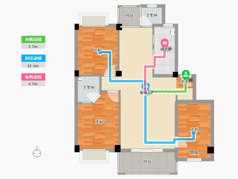 福建省-泉州市-前店小区-93.51-户型库-动静线