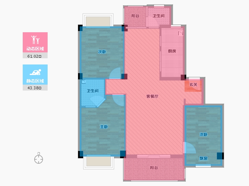 福建省-泉州市-前店小区-93.51-户型库-动静分区