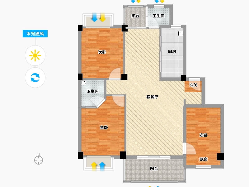 福建省-泉州市-前店小区-93.51-户型库-采光通风