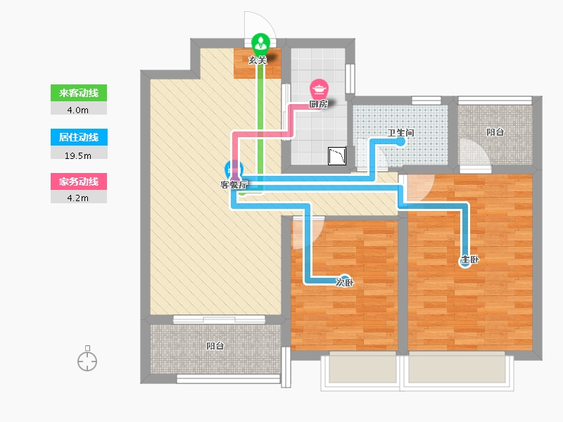 江苏省-扬州市-和昌运河东郡-72.00-户型库-动静线